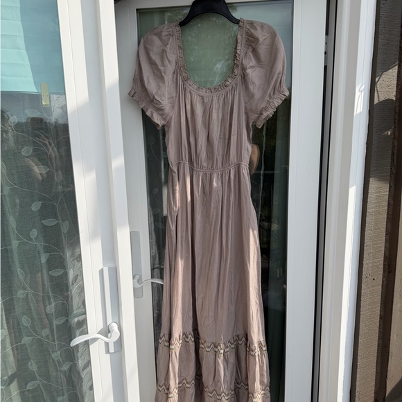 Indigo & Lace Dresses & Skirts - Elegant Taupe/ Tan Dress